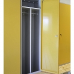Locker 1x400, 2085x400x545 short door, sep. wall, sloping top