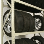 Tyre racking for a 40-foot container