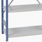 Starter bay 2500x1000x300 200kg/shelf,6 shelves, blue/light gray