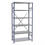 Extension bay 2500x1000x600 200kg/shelf,6 shelves, blue/Zn