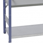 Extension bay 2500x1000x800 200kg/shelf,6 shelves, blue/Zn