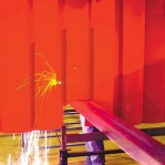 PVC Svetsridå röd 2x300mm/meter