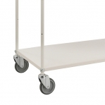 Shelf trolley 900x540 mm, 2 shelves white 250 kg.
