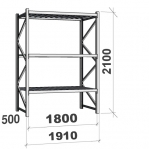 Maxi starter bay 2100x1800x500 480kg/level,3 levels with steel decks