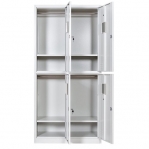 Metallist riidekapp poolkõrge 4-uksega 1820x800x500 RAL7035 CLICK