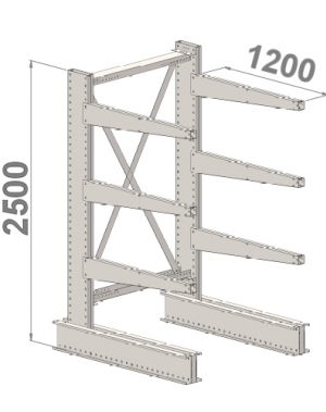 Starter bay 2500x1000x1200,4 levels