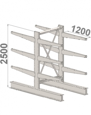 Starter bay 2500x1000x2x1200,4 levels