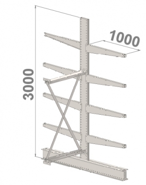 Add On bay 3000x1000x2x1000,5 levels