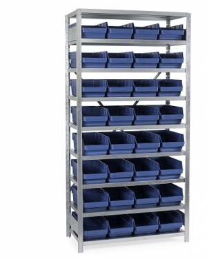 Box shelf 2100X1000X600, 32 boxes 600x240x150