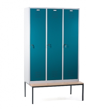 3 door locker with bench 1200x810x2090