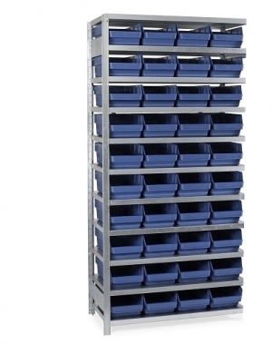 Box shelf 2100X1000X300, 40 boxes 300x240x150 extension bay