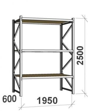 Laoriiul põhiosa 2500x1950x600  440kg/tasapind,3 PLP tasapinda