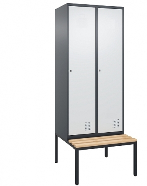 Pukukaappi 2:lla ovella 2070x800x800 jalustapenkillä CLICK