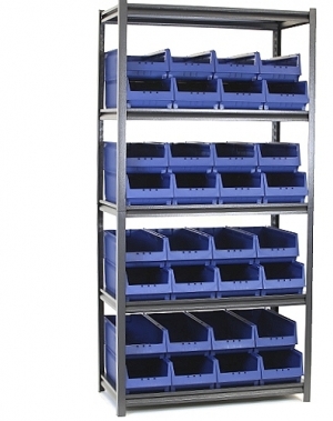 Boltless Shelving 1982x1000x500 with 32 Bins 500x230x150 PPS