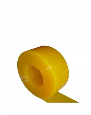 Muovilamelliverho läpinäkyvä keltainen 2x200mm/metri