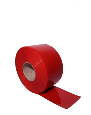 PVC plastridå röd 2x200mm/meter