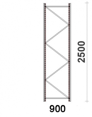 Frame 2500x900mm, 55*47*1,5