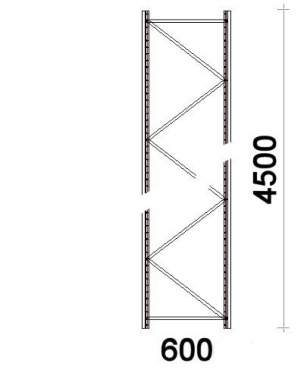 Hyllgavel 4500x600 mm MAXI