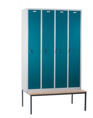 4 door locker with bench 1190x810x2090