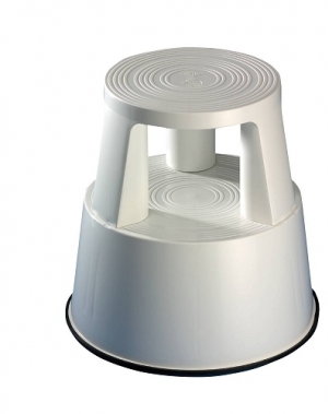 Plastic kickstool, light gray, Wedo