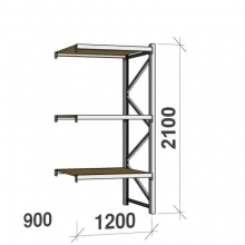 Extension bay 2100x1200x900 600kg/level,3 levels with chipboard