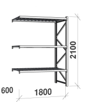 Maxi extension bay 2100x1800x600 480kg/level,3 levels with steel decks