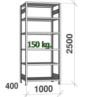Starter bay 2500x1000x400 150kg/shelf,6 shelves