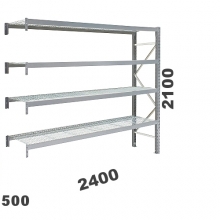 Laoriiul jätkuosa 2100x2400x500, 300kg/korrus, 4 korrust võretasapinnaga