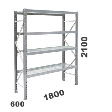 Laoriiul põhiosa 2100x1800x600, 480kg/korrus, 4 korrust võretasapinnaga