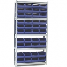 Boltless Shelving 1982x1000x300 with 40 Bins 300x230x150 PPS
