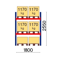 Starter bay 2550x1800 1170kg/pallet,6 EUR pallets