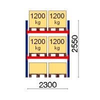 Starter bay 2550x2300 1200kg/pallet,6 FIN pallets
