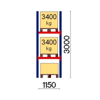 Starter bay 3000x1150 3400kg/pallet,3 FIN pallets