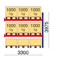 Add On bay 3975x3300 1000kg/pallet,9 FIN pallets