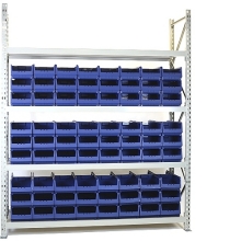 Longspan rack 2100x1950x800 4 levels with chipboard, 144 bins 400x230x150