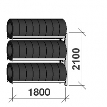 Rehviriiul, jätkuosa 2100x1800x500, 3 korrust, 480kg/tasapind MAXI kasutatud