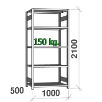 Starter bay 2100x1000x500 150kg/shelf,5 shelves