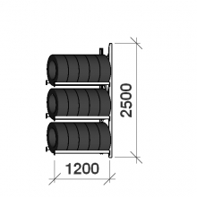 Rehviriiul, jätkuosa 2500x1200x500, 3 korrust, 600kg/tasapind