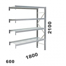 Laoriiul jätkuosa 2100x1800x600, 480kg/korrus, 4 korrust võretasapinnaga