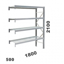 Laoriiul jätkuosa 2100x1800x500, 480kg/korrus, 4 korrust võretasapinnaga