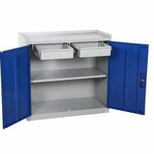 Tool cabinet 2 drawers 900x950x450 mm, foldable