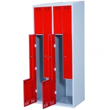 Clothing cabinet, red/grey 2 d/Z-model, 1920x800x550