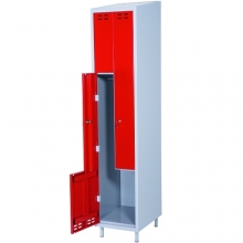Clothing cabinet, red/grey 2 d/Z-modell 1920x400x550